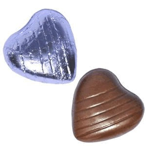 Lilac Foil Chocolate Hearts (1kg)