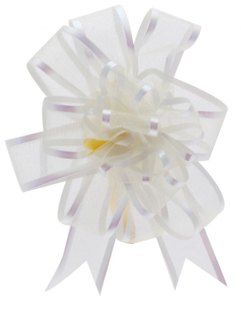 Ivory Organza Pull Bow 25mm