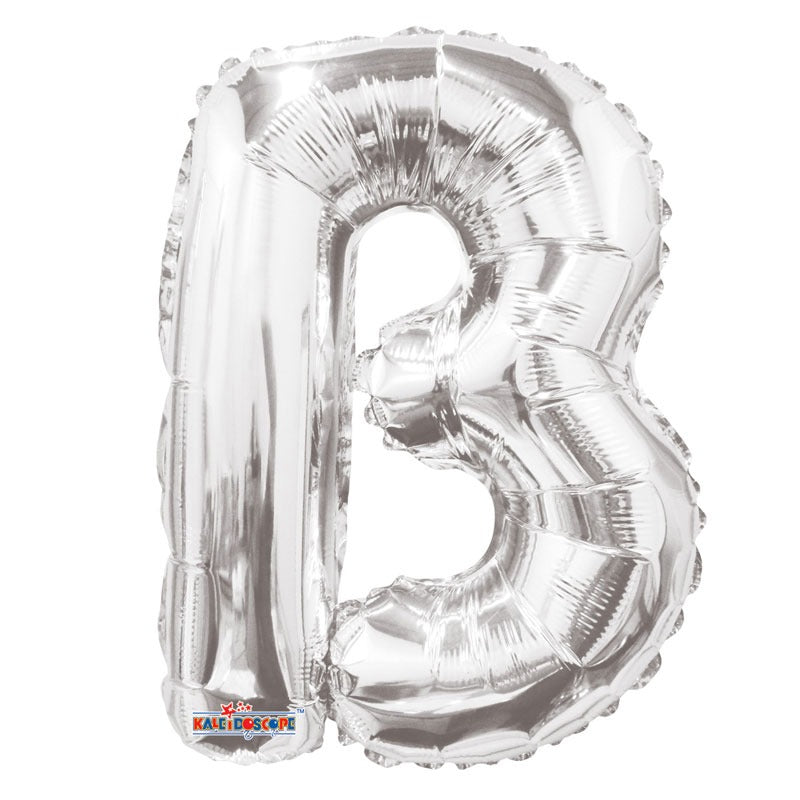 14" Silver Letter B Balloon