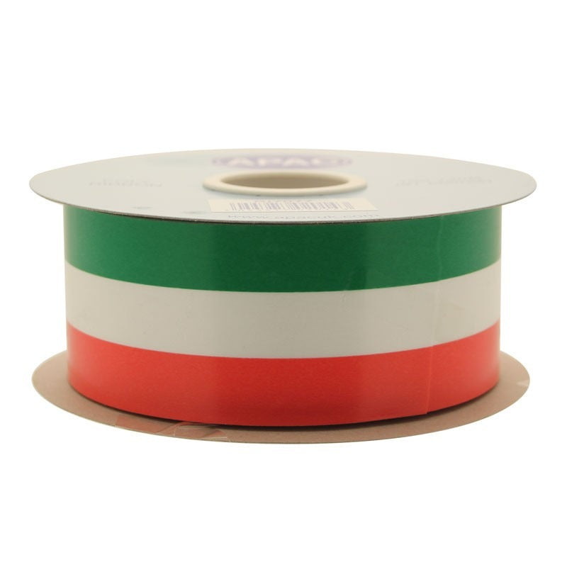 Tri-Colour Ribbon 50mm (Orange green and white)
