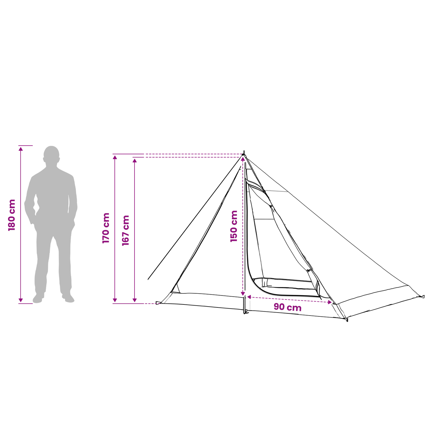 Backpacking Tent Olive Green 4-Person