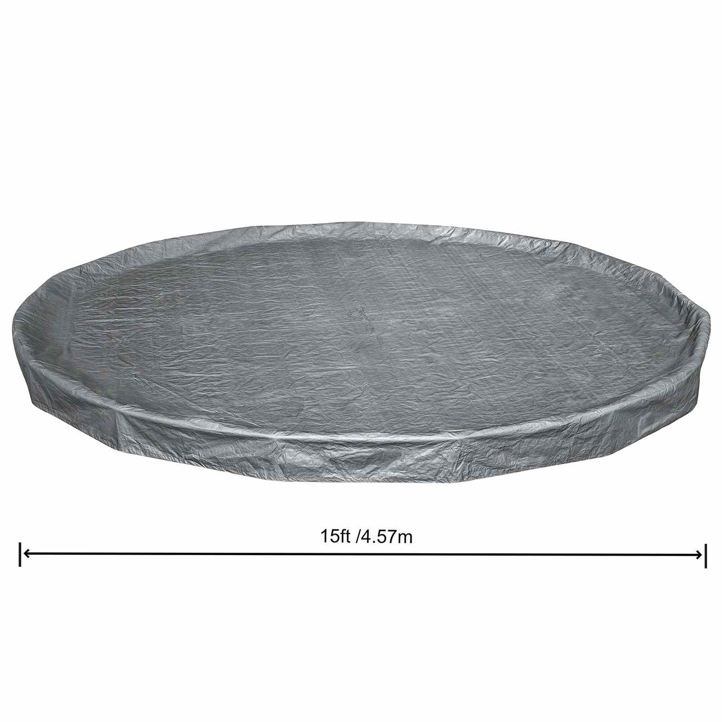 Pool Cover Ø4.57 m Round Polyester Grey