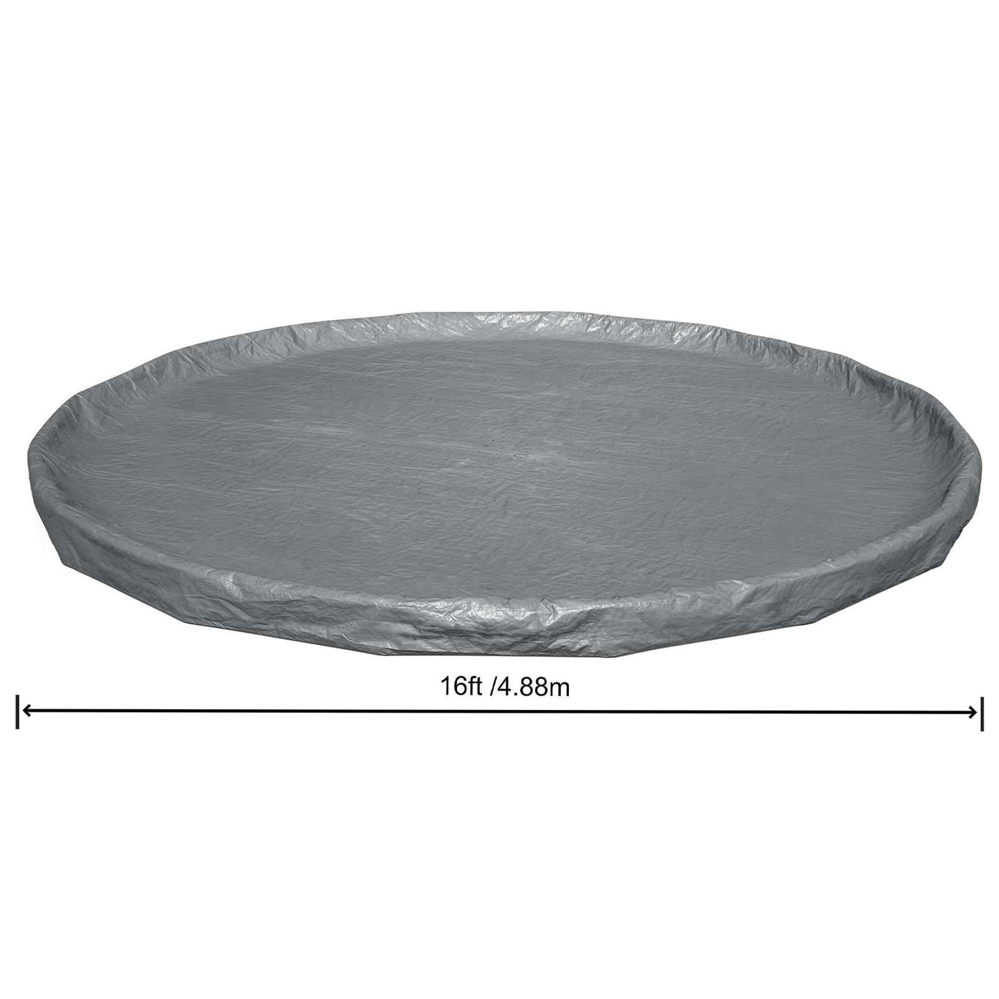 Pool Cover Ø4.88 m Round Polyester Grey
