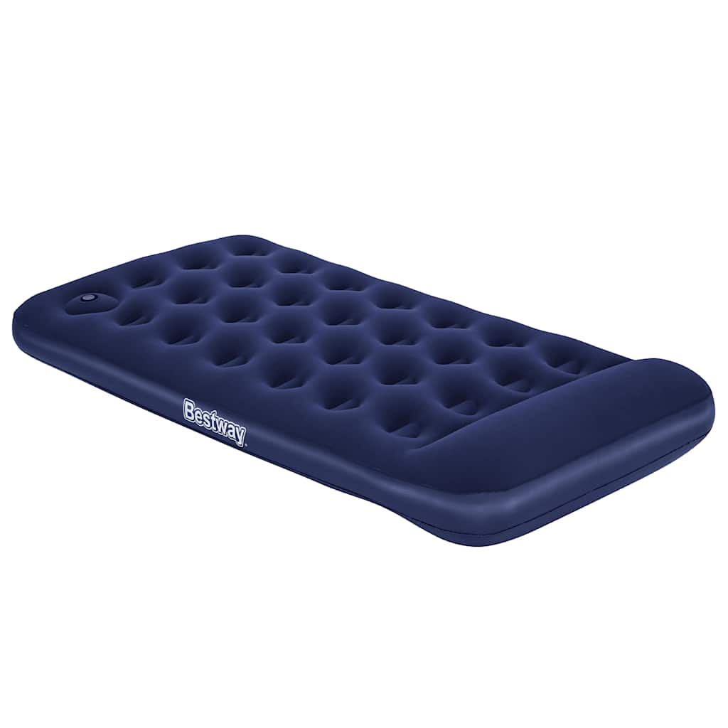 Inflatable Flocked Airbed with Built-in Foot Pump 188 x 99 x 28 cm