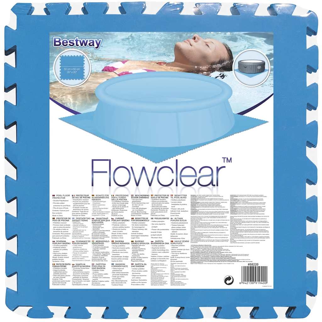 Pool Floor Protector | Blue | Polyethylene foam | 50 x 50 cm per tile
