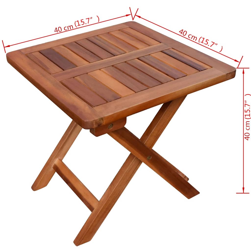 42594 vidaXL Sun Lounger with Table Solid Acacia Wood