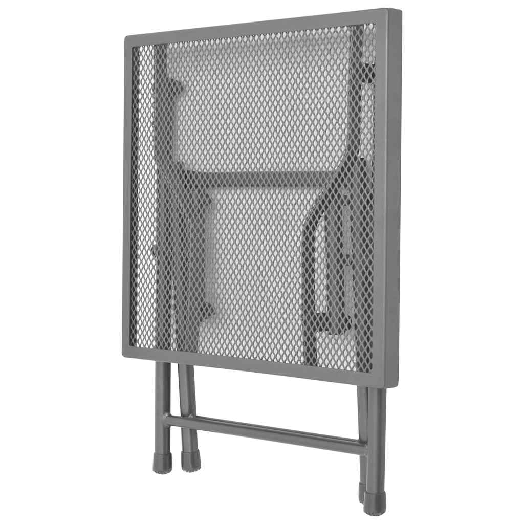 42727 vidaXL Sun Loungers 2 pcs with Table Steel Anthracite