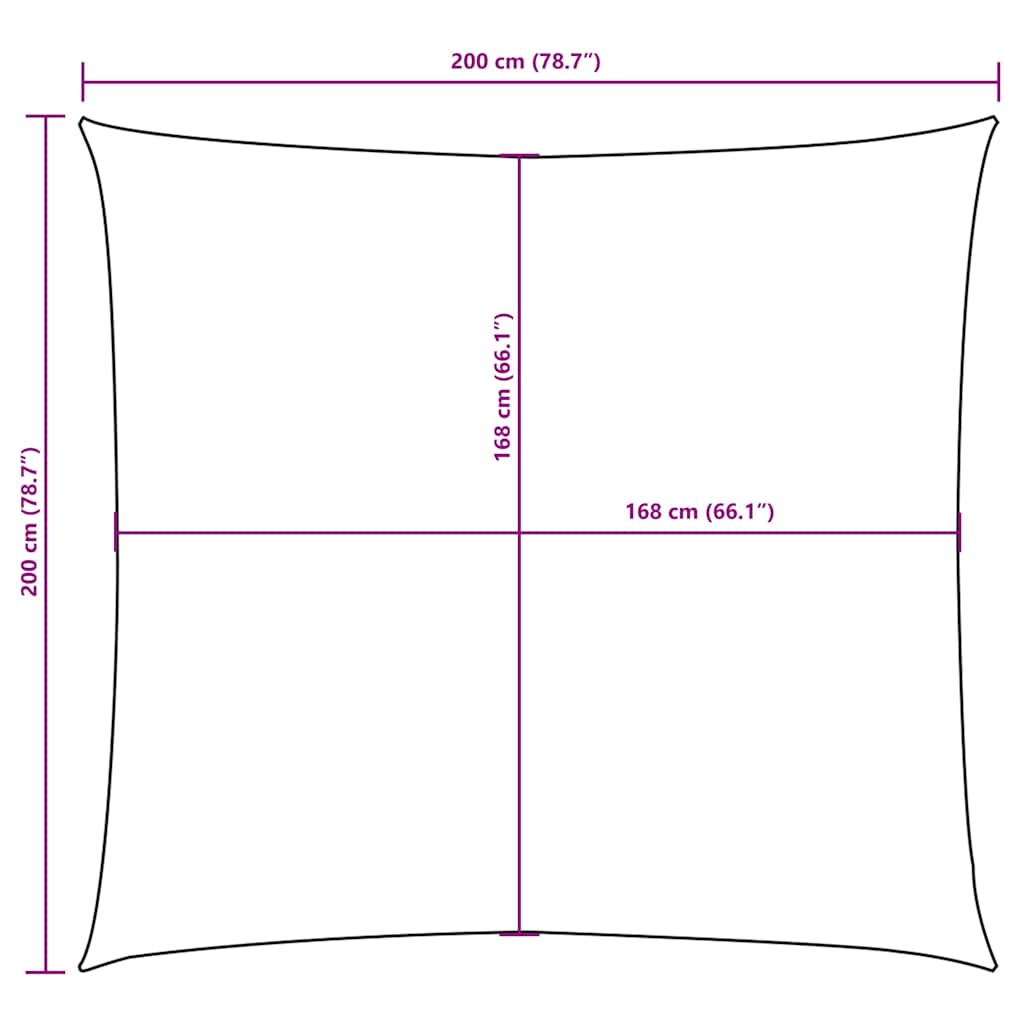 43023 vidaXL Sunshade Sail Oxford Fabric Square 2x2 m Terracotta
