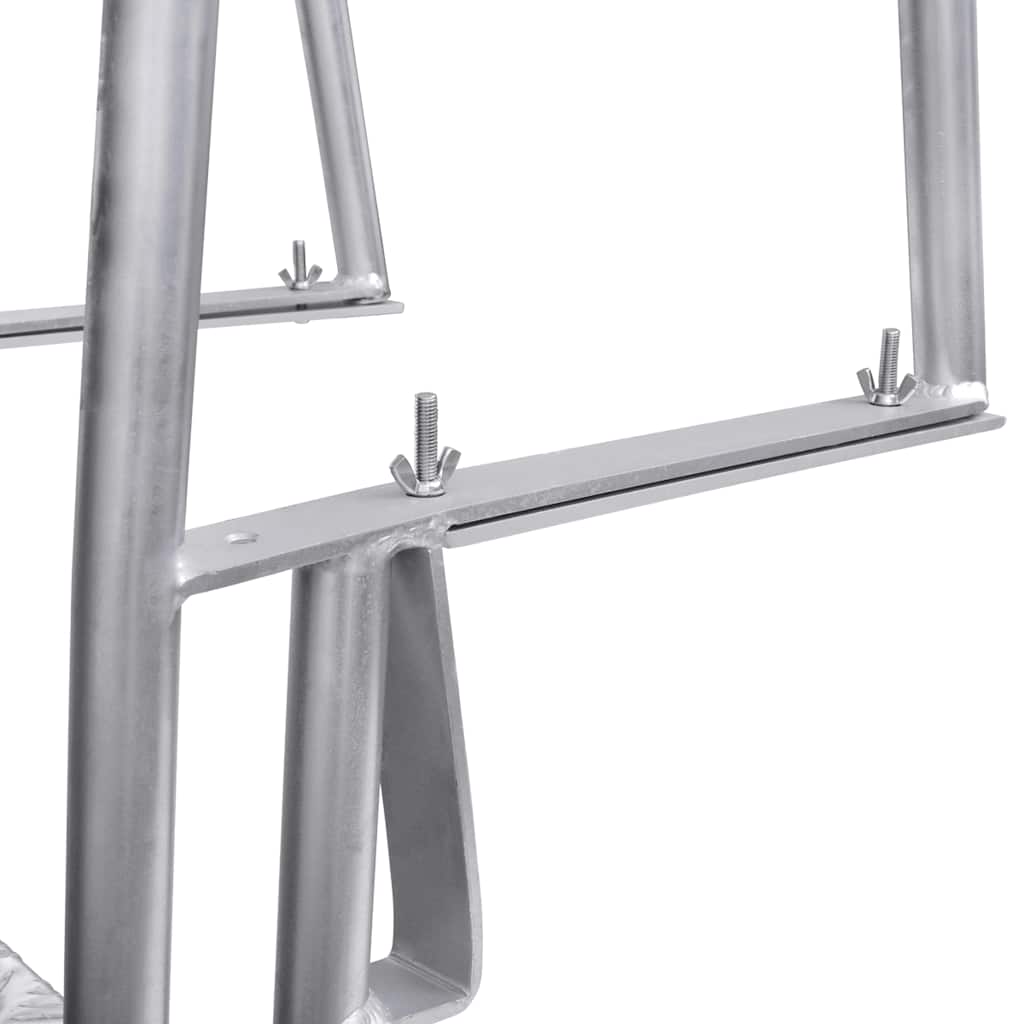 91197 vidaXL 4-Step Dock/Pool Ladder Aluminium 167 cm