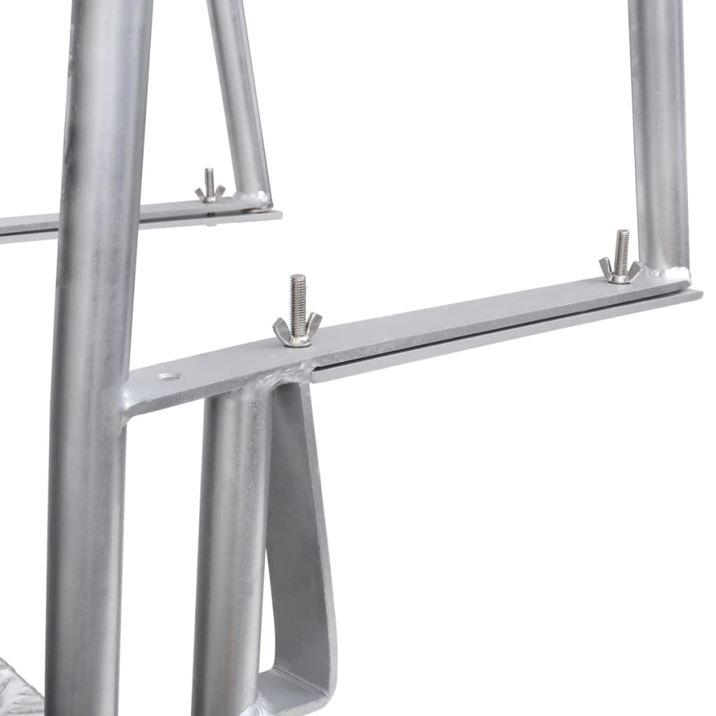91197 vidaXL 4-Step Dock/Pool Ladder Aluminium 167 cm