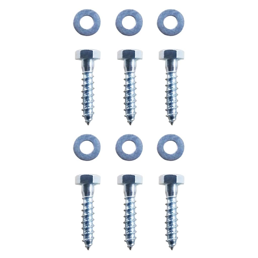 142301 vidaXL L-shaped Ground Anchors 2 pcs Galvanised Steel 5x5x50 cm