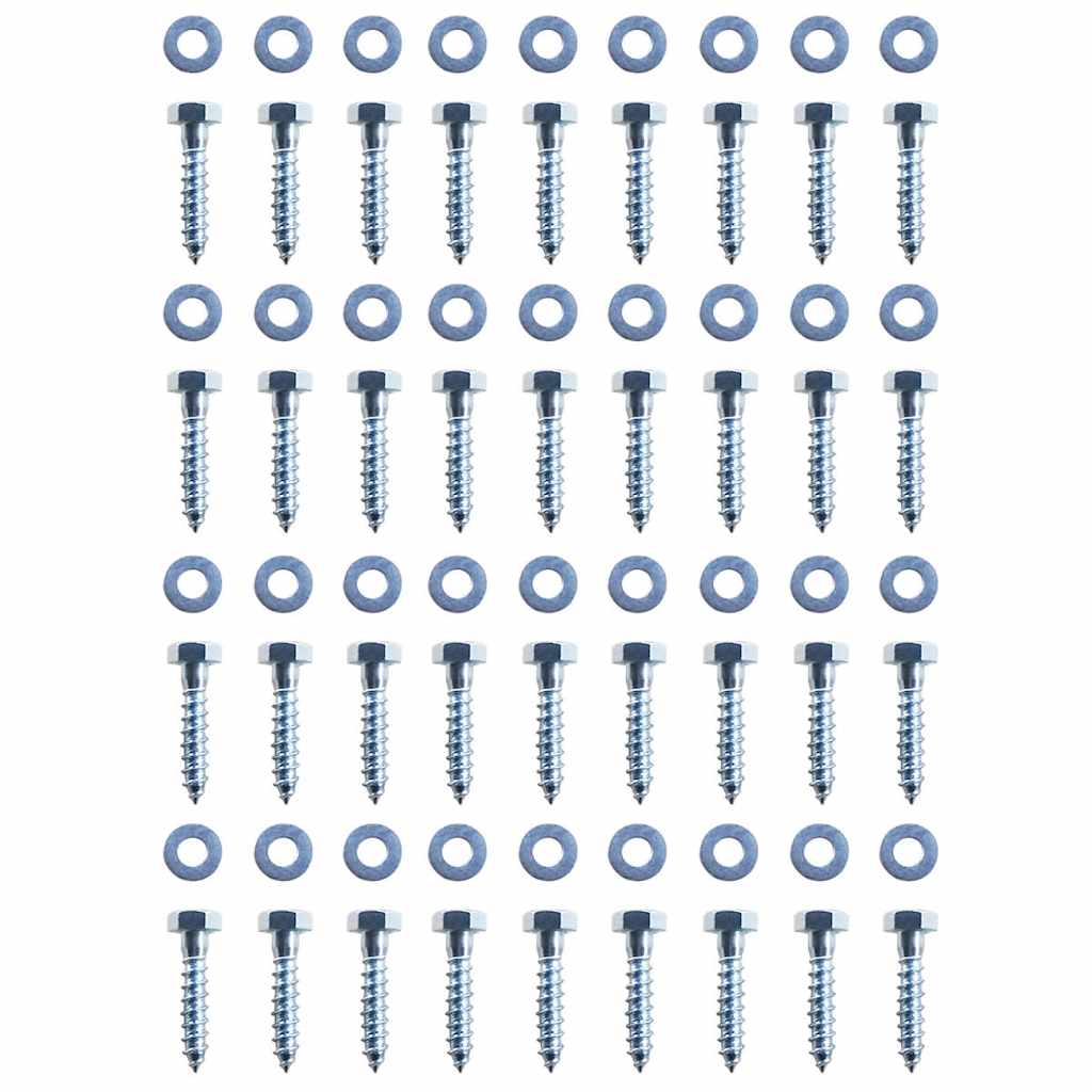142302 vidaXL L-shaped Ground Anchors 12 pcs Galvanised Steel 5x5x50 cm