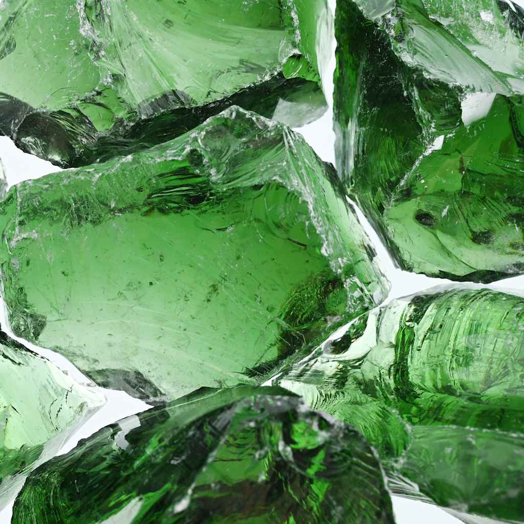 142315 vidaXL Gabion Rocks Glass Green 60-120 mm 25 kg