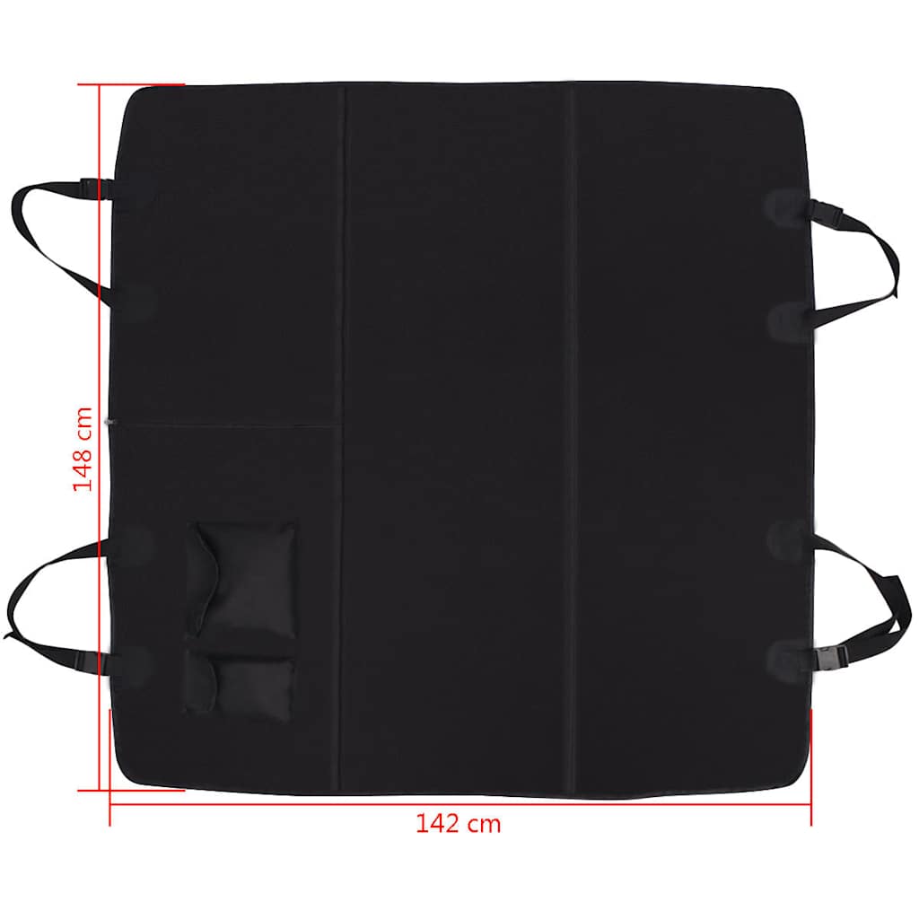 170473 vidaXL Pet Rear Car Seat Cover 148x142 cm Black
