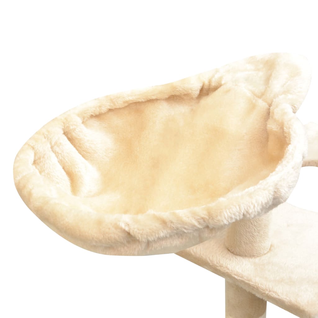 170487 vidaXL Cat Tree with Sisal Scratching Posts 150 cm Beige