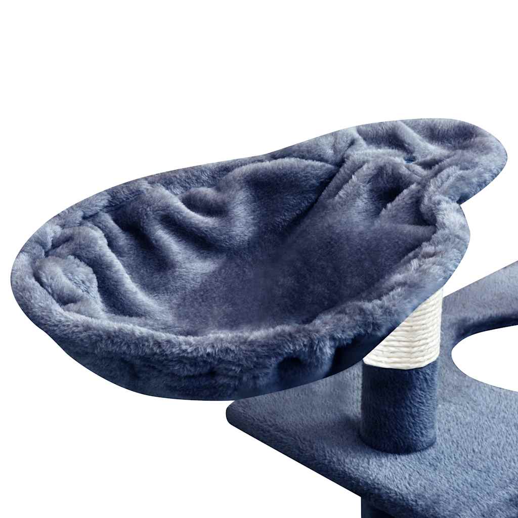 170489 vidaXL Cat Tree with Sisal Scratching Posts 150 cm Dark Blue