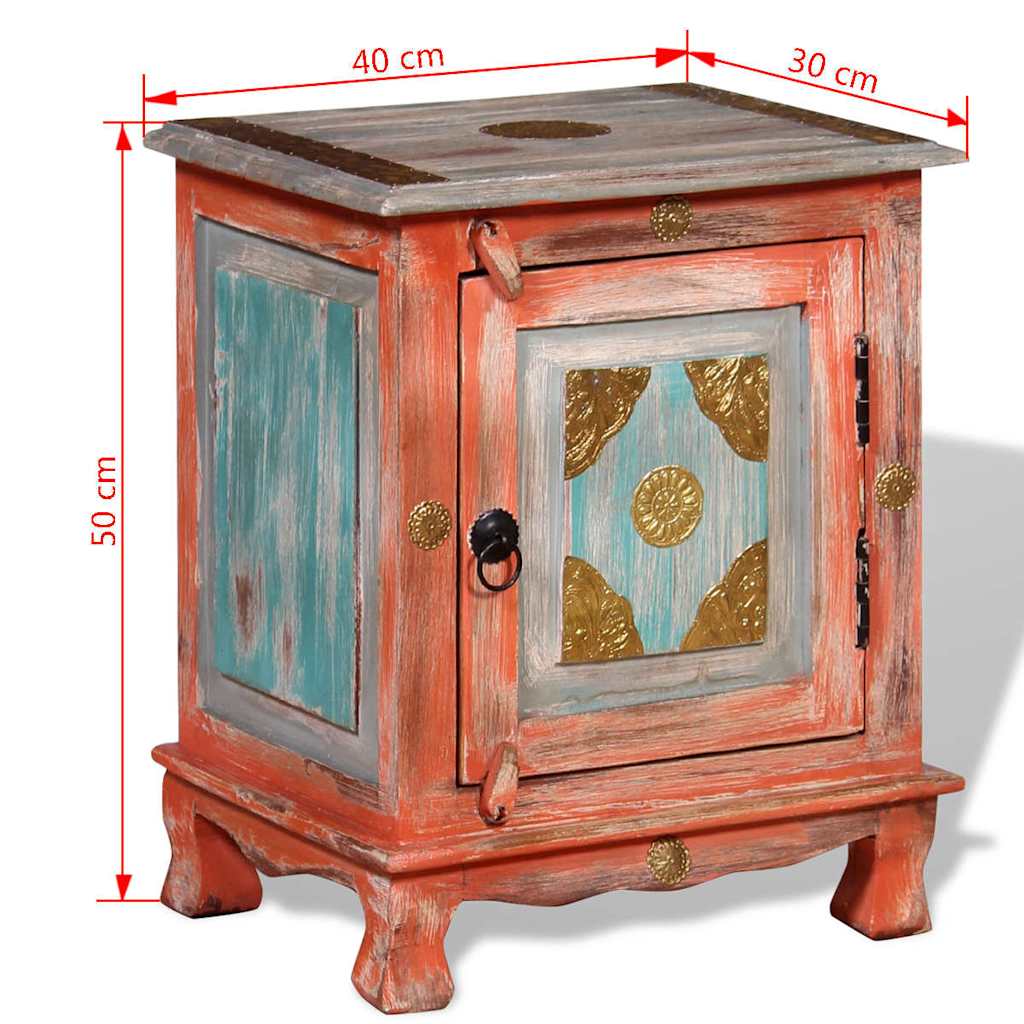 243969 vidaXL Nightstand Solid Mango Wood Orange