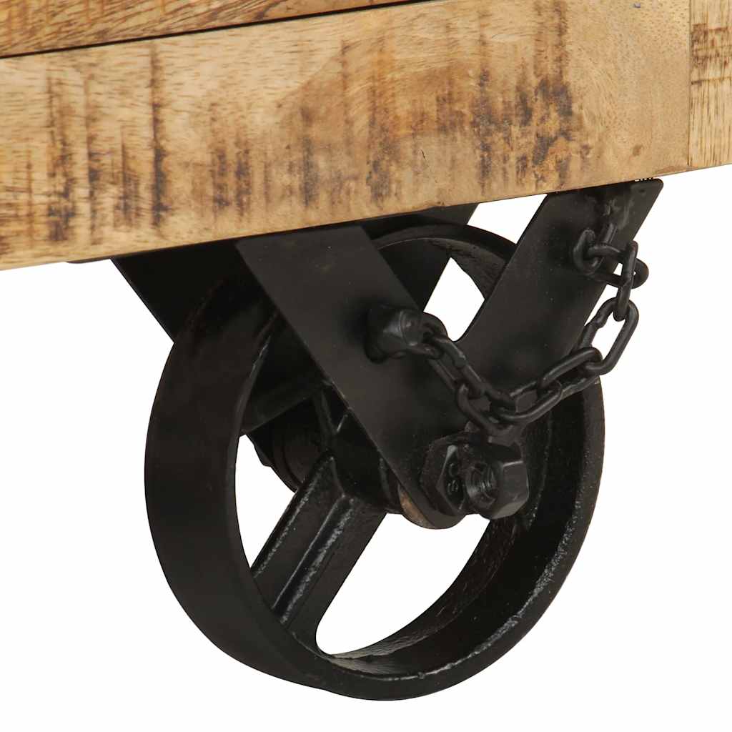 243979 vidaXL Coffee Table Rough Mango Wood 70x70x40 cm