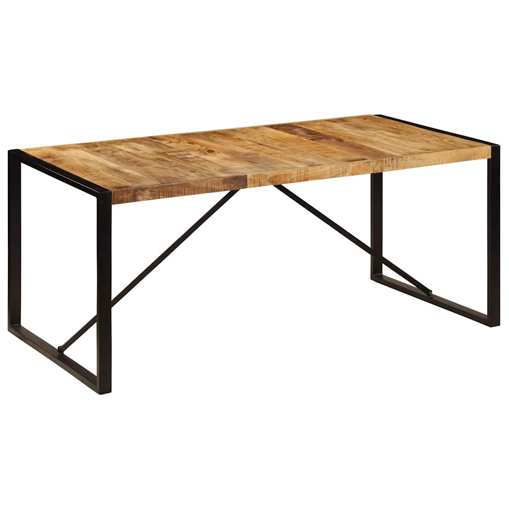 243997 vidaXL Dining Table Solid Rough Mango Wood 180 cm