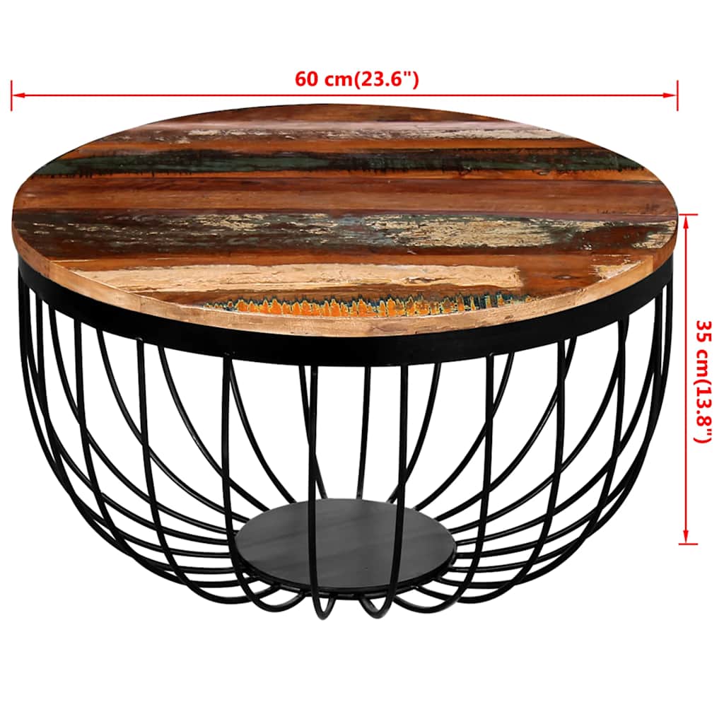 244230 vidaXL Coffee Table Solid Reclaimed Wood