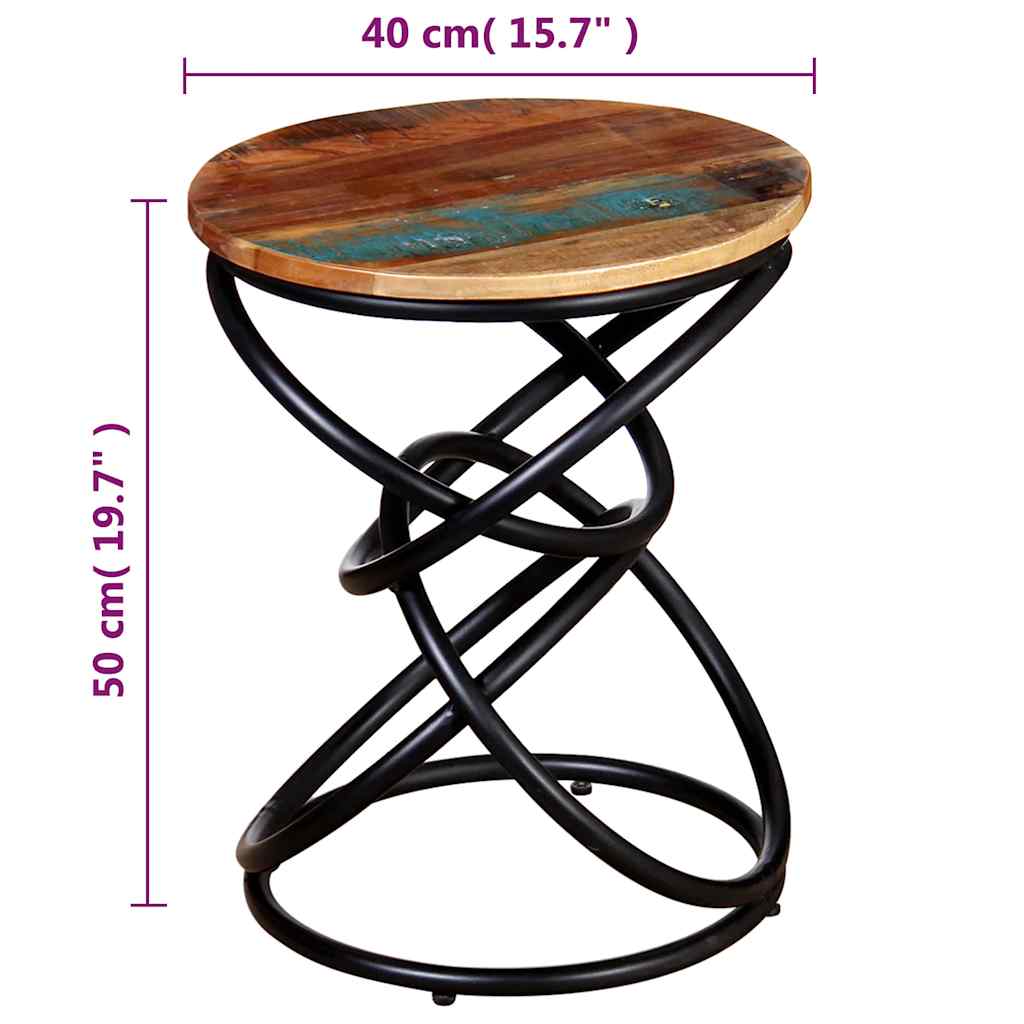 244231 vidaXL End Table Solid Reclaimed Wood