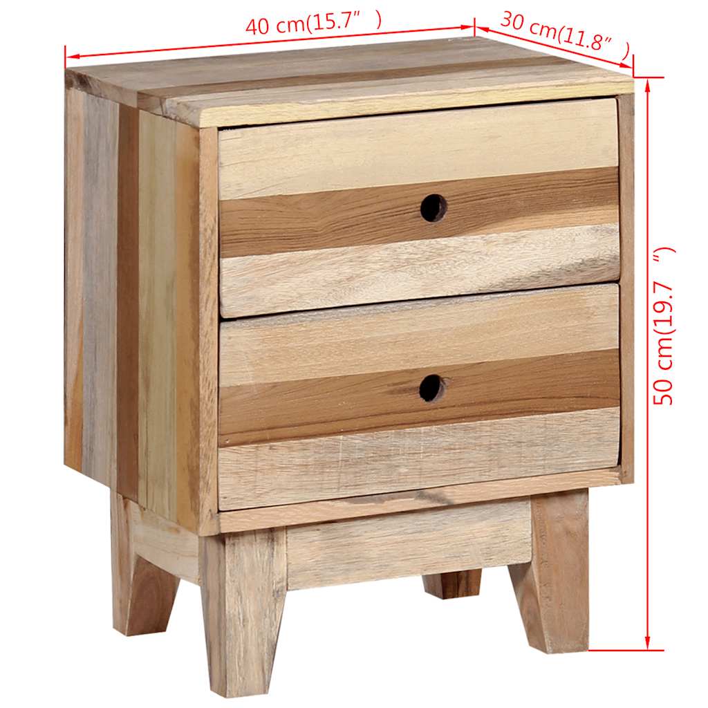 244234 vidaXL Bedside Cabinet Solid Reclaimed Wood