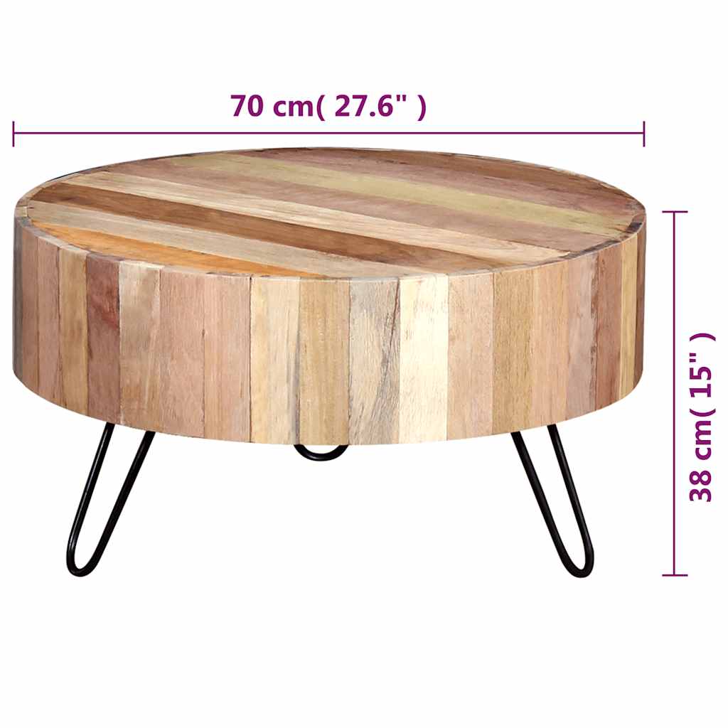 244237 vidaXL Coffee Table Solid Reclaimed Wood