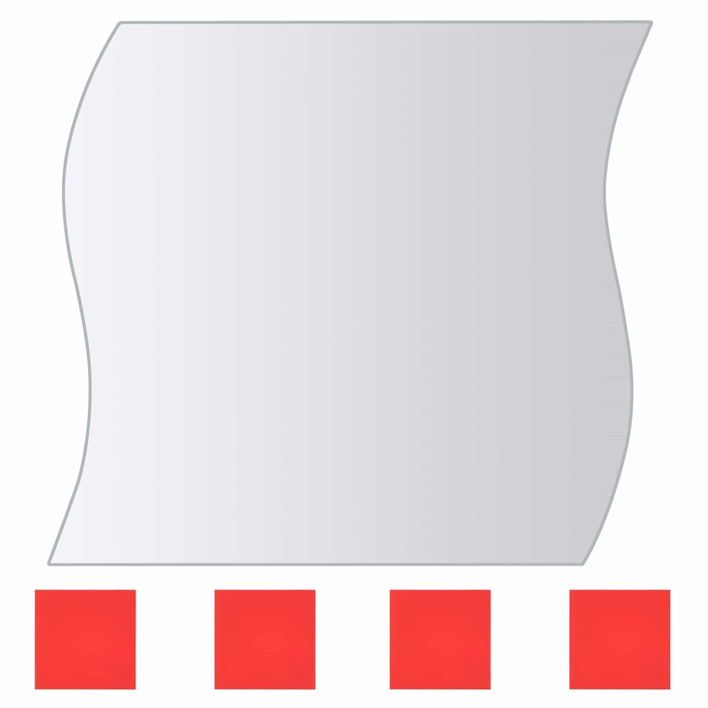 244461 vidaXL Eight Piece Mirror Tiles Multi-Shape Glass