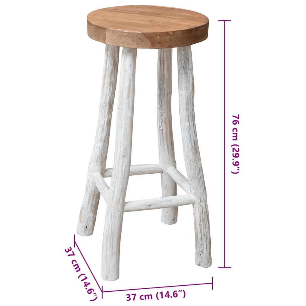 244546 vidaXL Bar Stool Solid Teak Wood