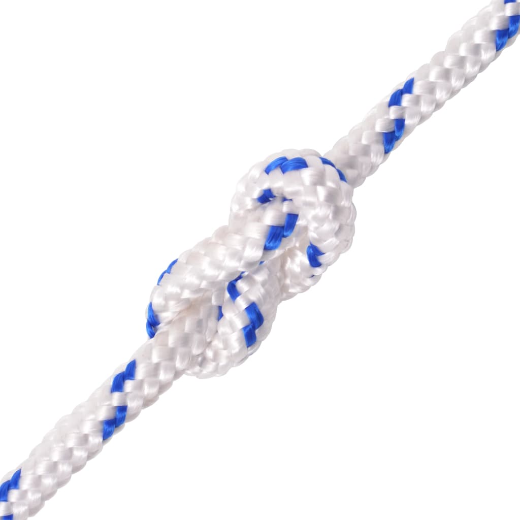 91279 vidaXL Marine Rope Polypropylene 6 mm 100 m White