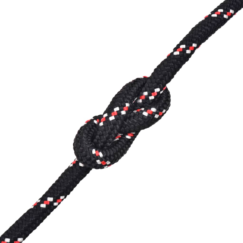 91285 vidaXL Marine Rope Polypropylene 8 mm 100 m Black
