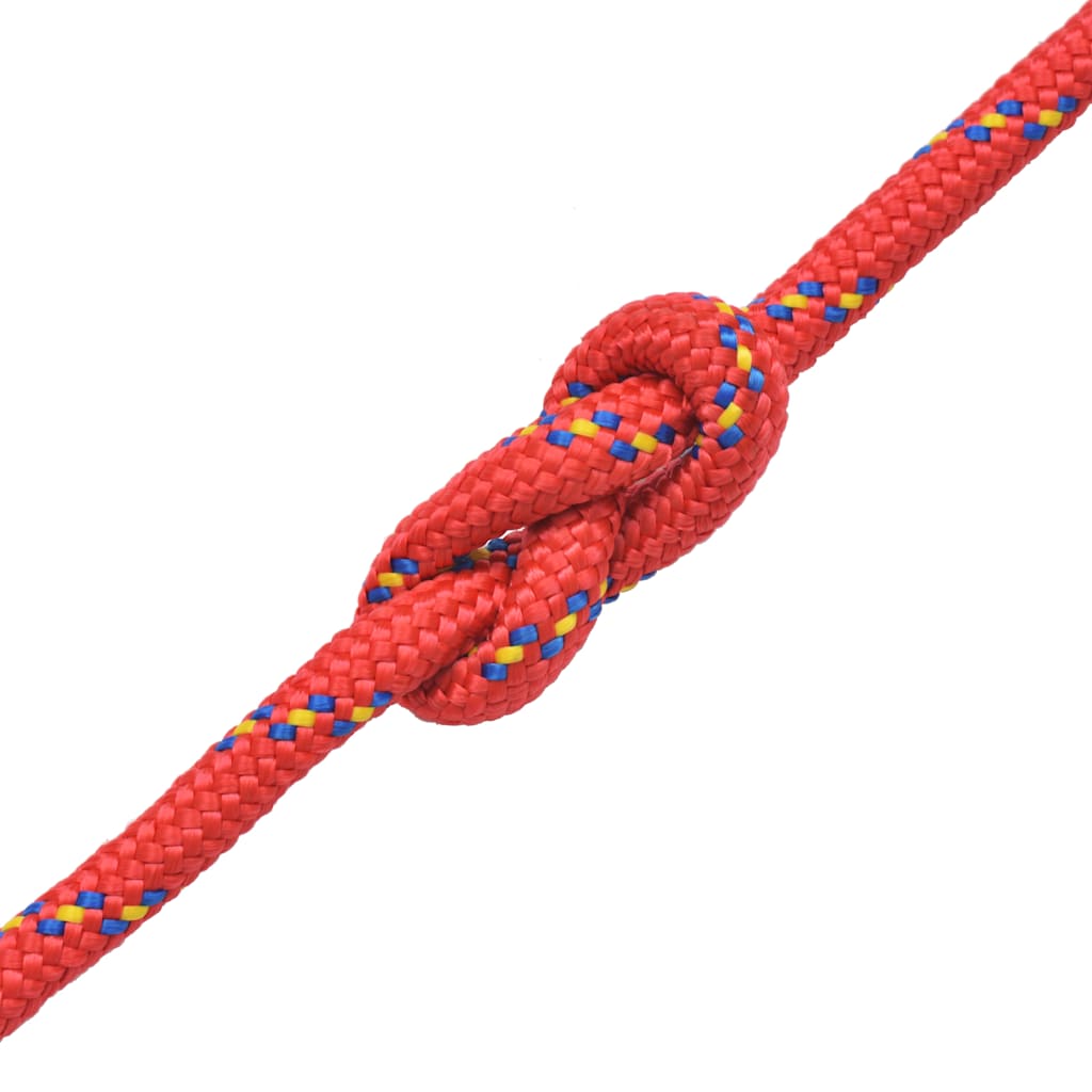 91290 vidaXL Marine Rope Polypropylene 8 mm 100 m Red