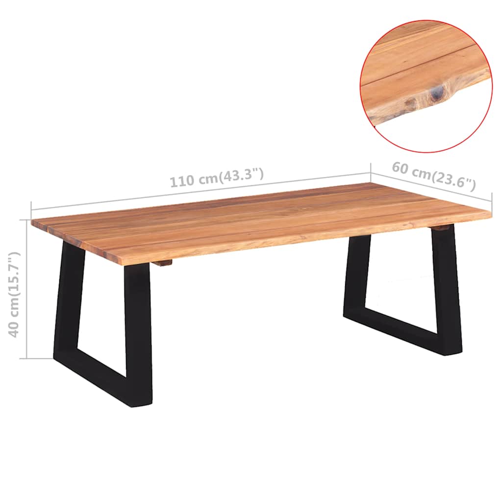 244996 vidaXL Coffee Table Solid Acacia Wood 110x60x40 cm