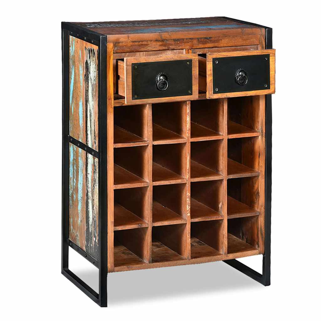 244831 vidaXL Wine Rack for 16 Bottles Solid Reclaimed Wood