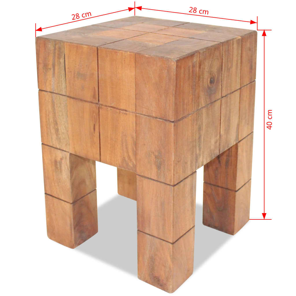 Stool Solid Mahogany Wood