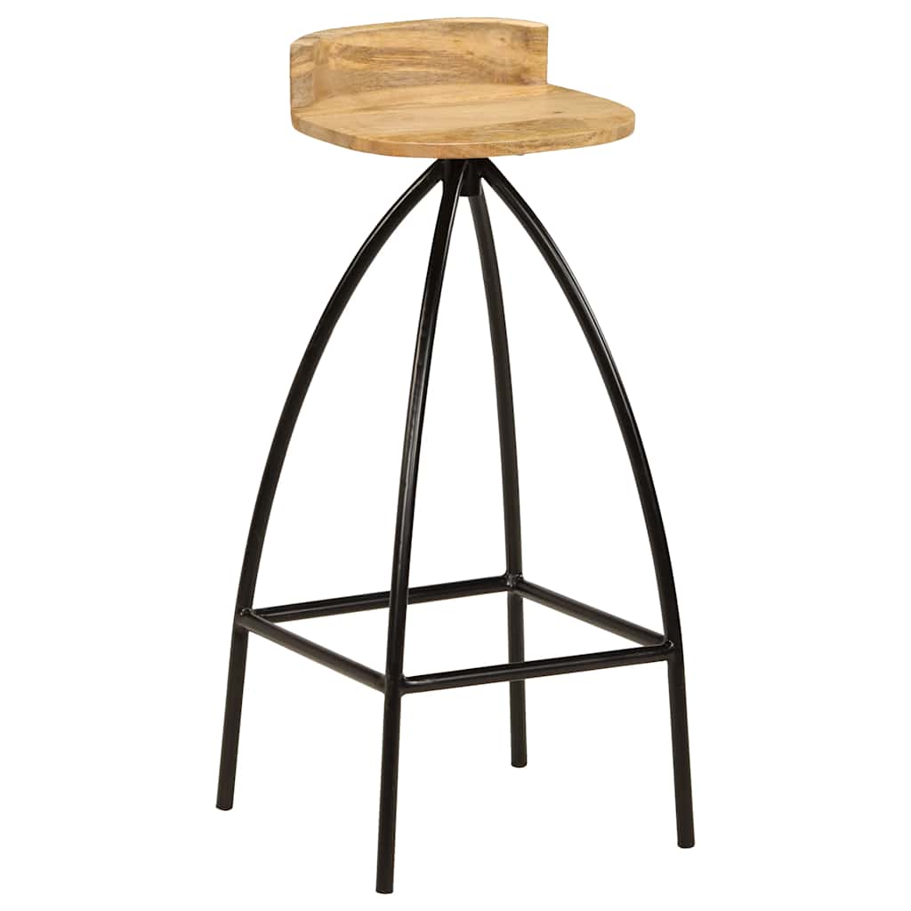 Bar Stools 2 pcs Solid Mango Wood