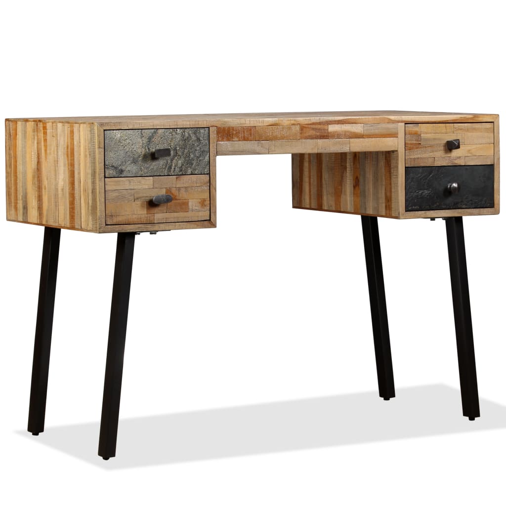 245402 vidaXL Writing Desk Solid Reclaimed Teak 110x50x76 cm