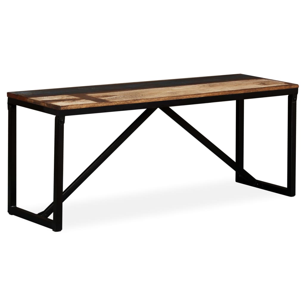 244901 vidaXL Bench Solid Reclaimed Wood 110x35x45 cm