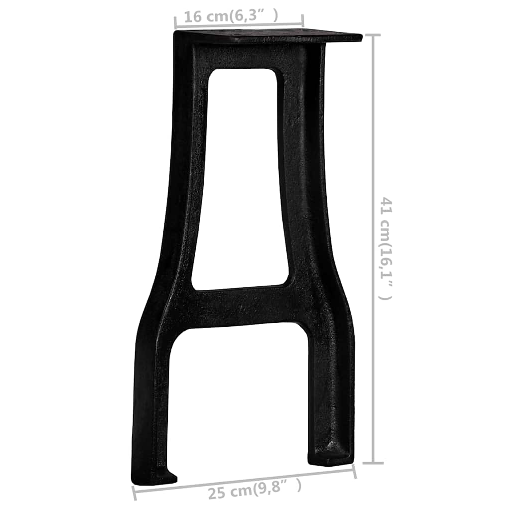245422 vidaXL Bench Legs 2 pcs A-Frame Cast Iron