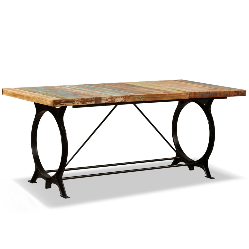 244800 vidaXL Dining Table Solid Reclaimed Wood 180 cm