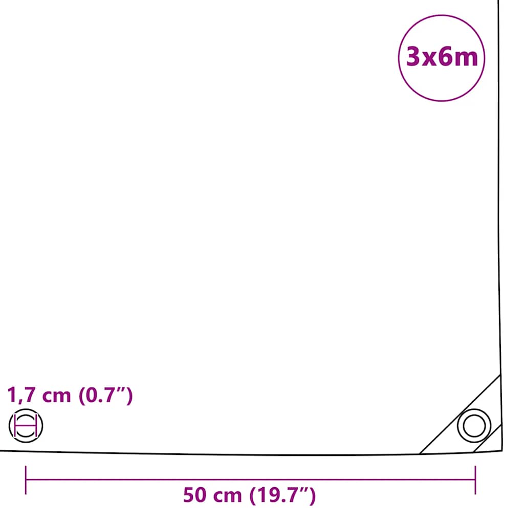 Tarpaulin 650 g/m² 3x6 m Blue