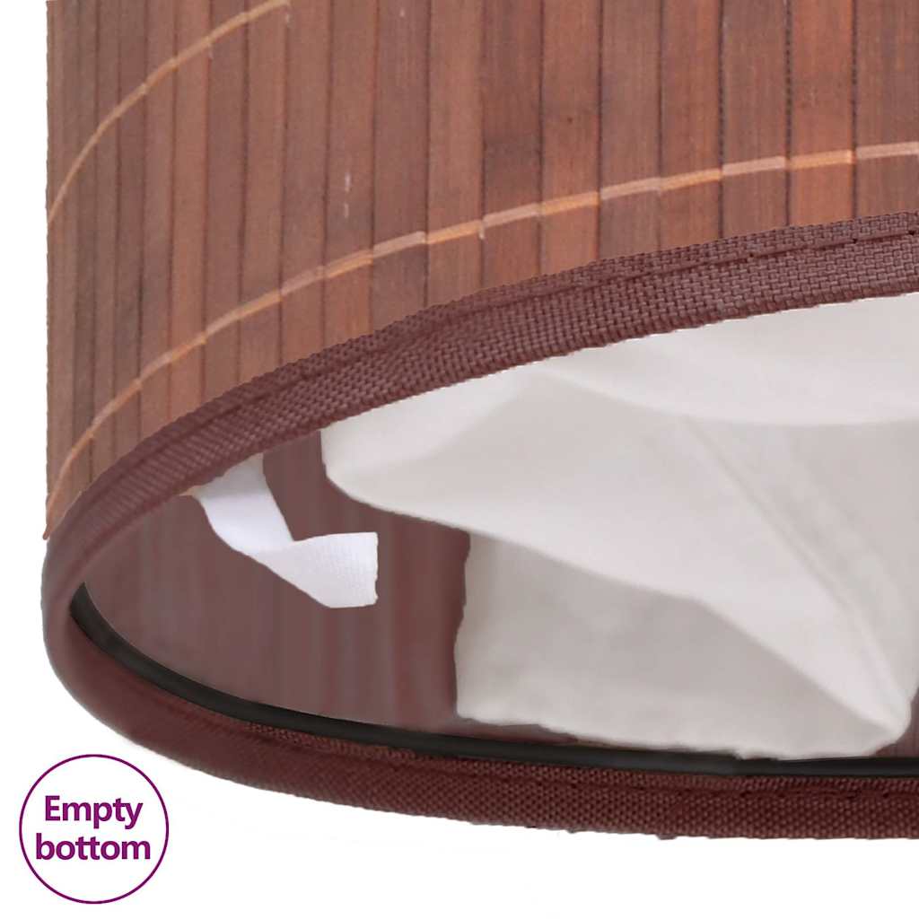 245578 vidaXL Bamboo Laundry Bin Round Brown