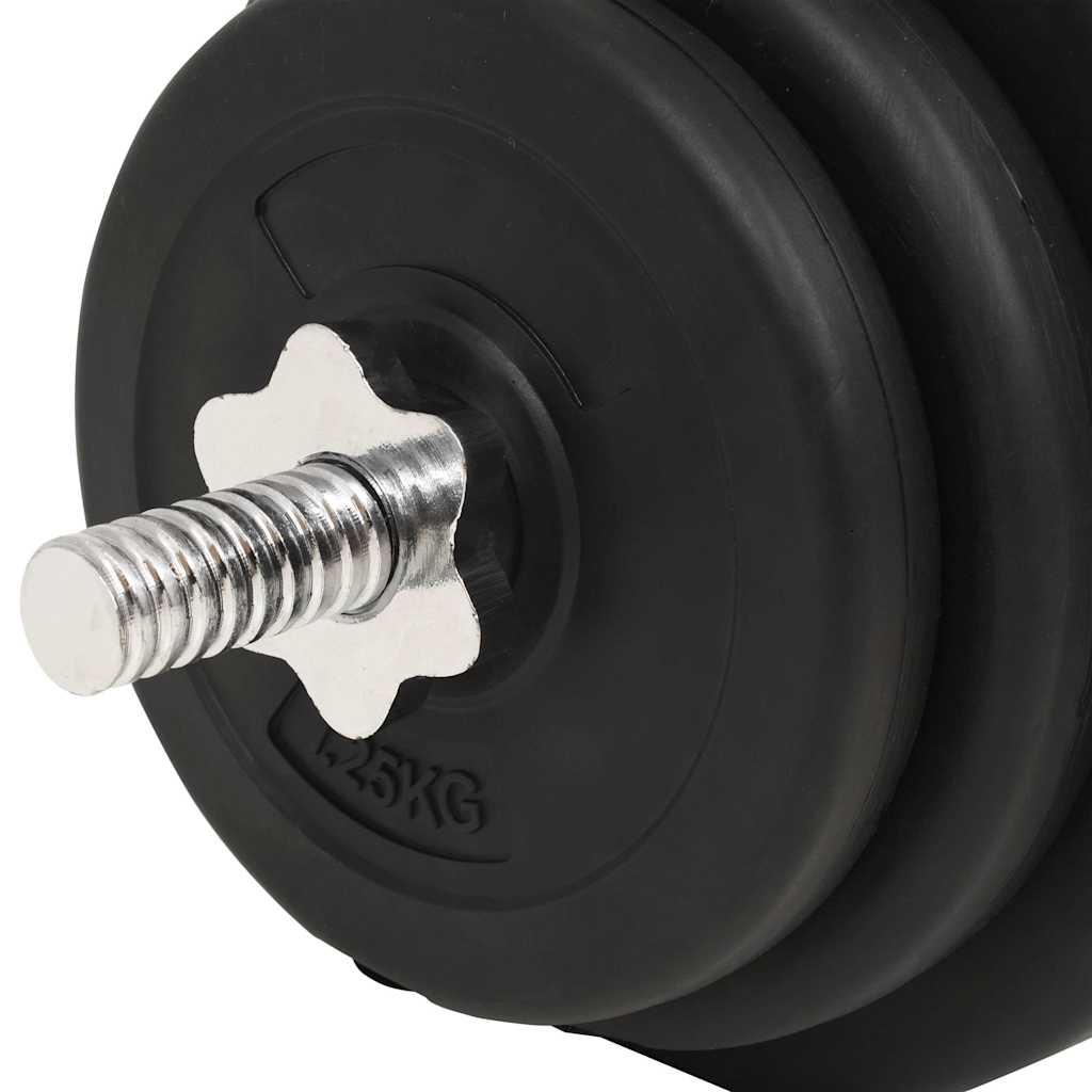 91400 vidaXL Barbell and Dumbbell Set 30 kg