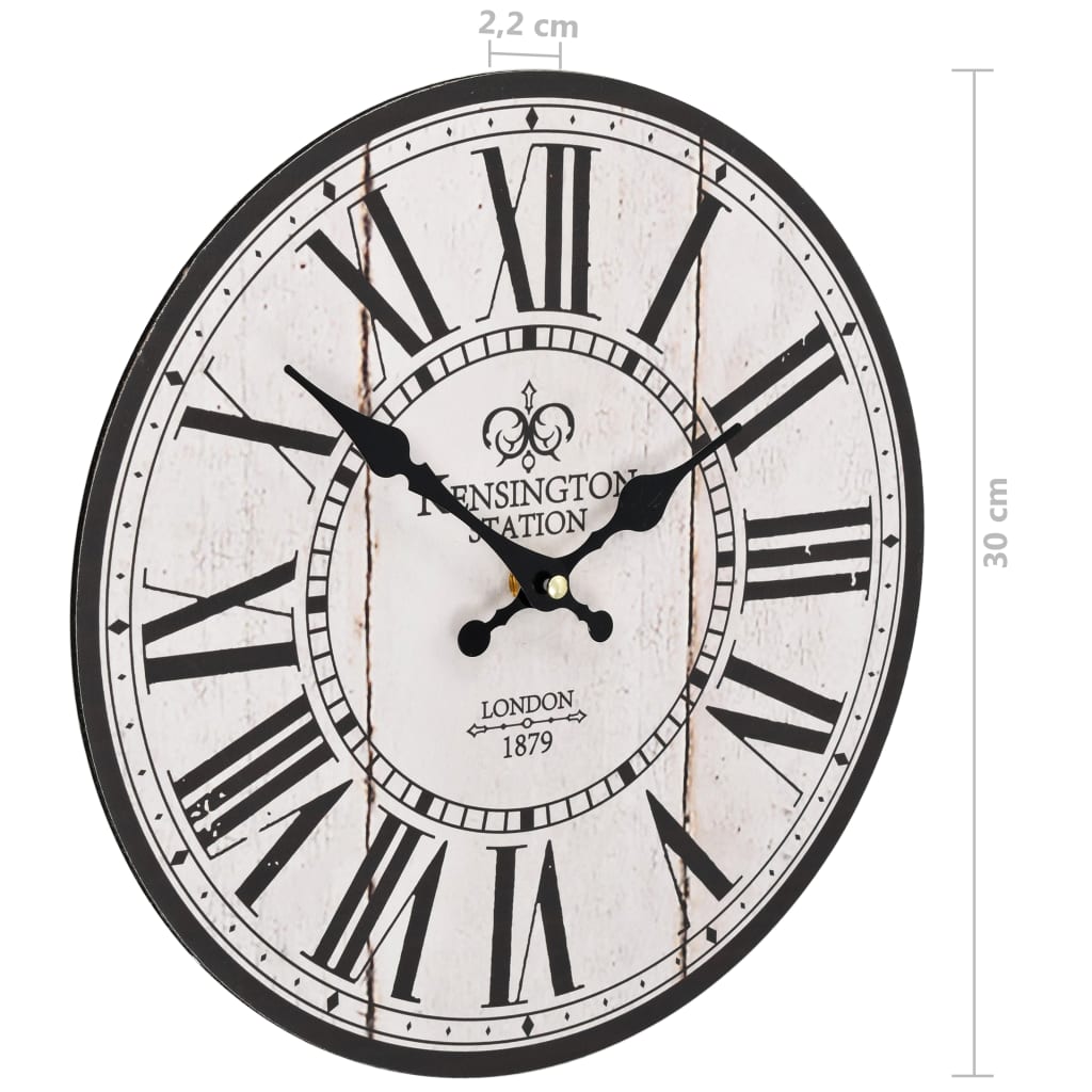 50626 vidaXL Vintage Wall Clock London 30 cm