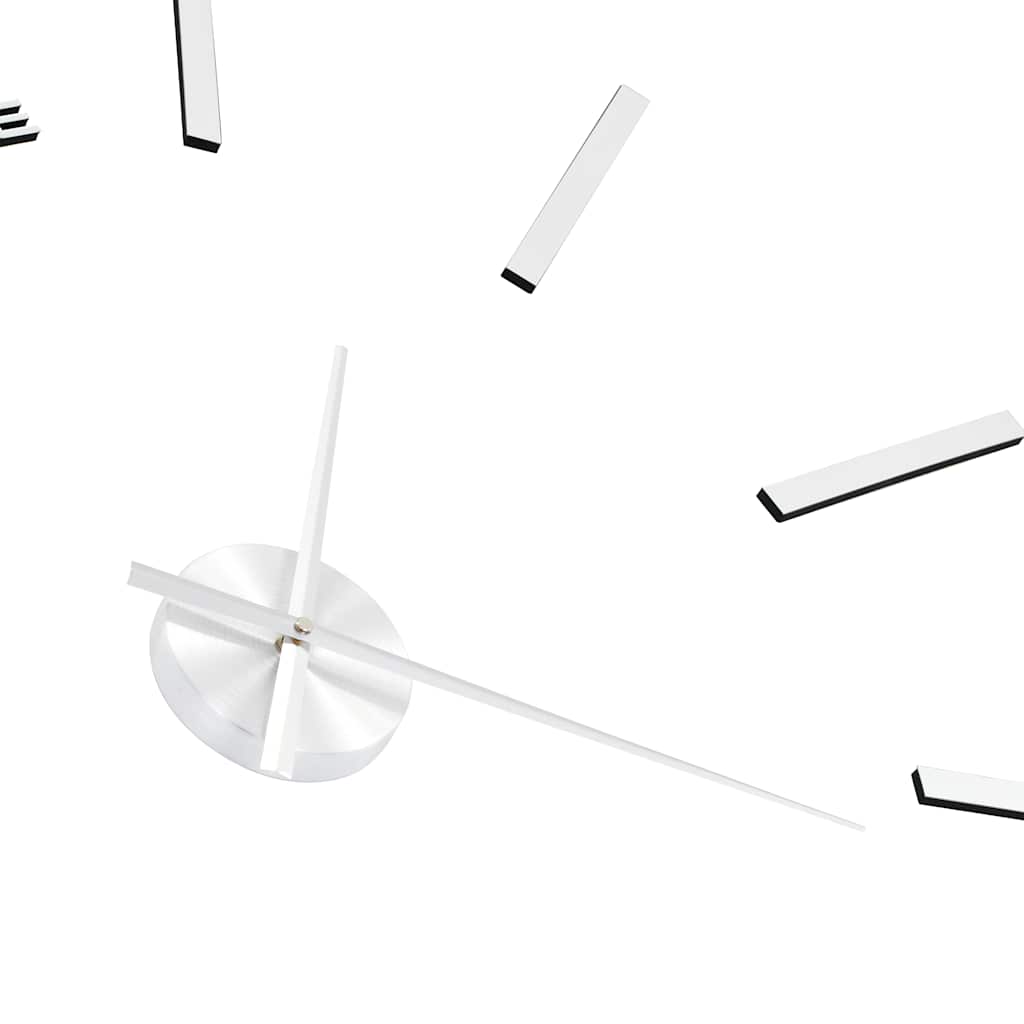 50637 vidaXL 3D Wall Clock Modern Design 100 cm XXL Silver