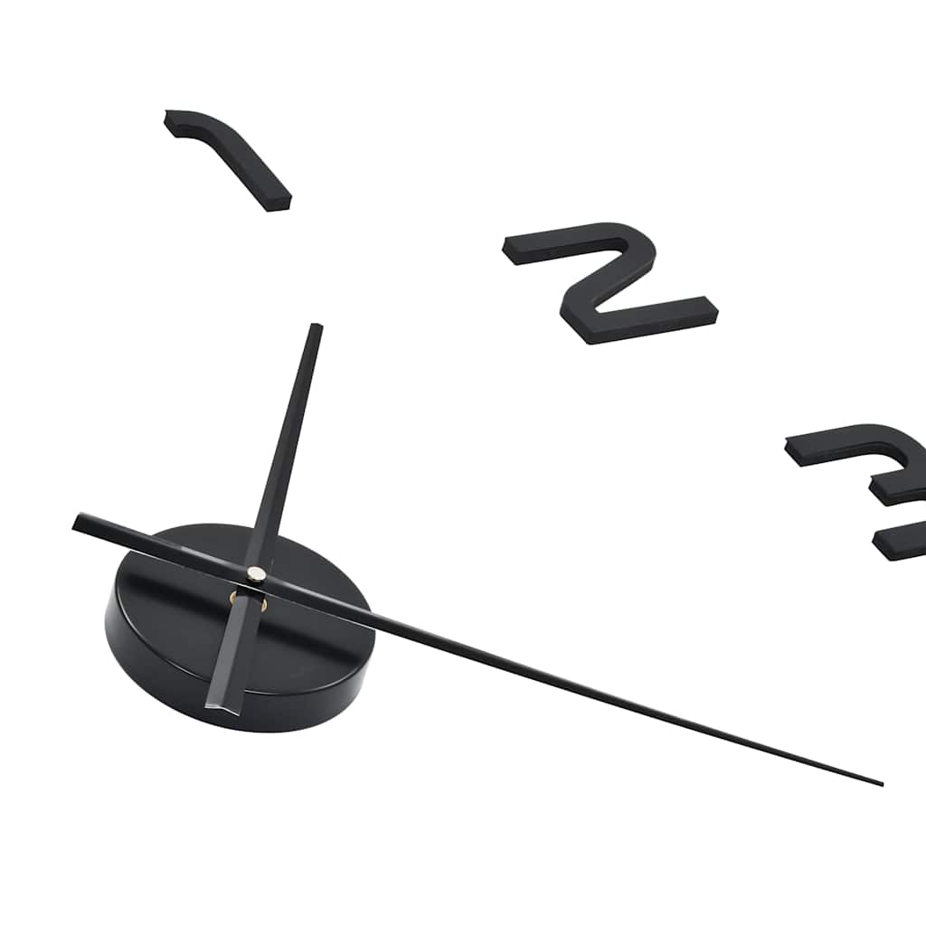 50639 vidaXL 3D Wall Clock Modern Design 100 cm XXL Black