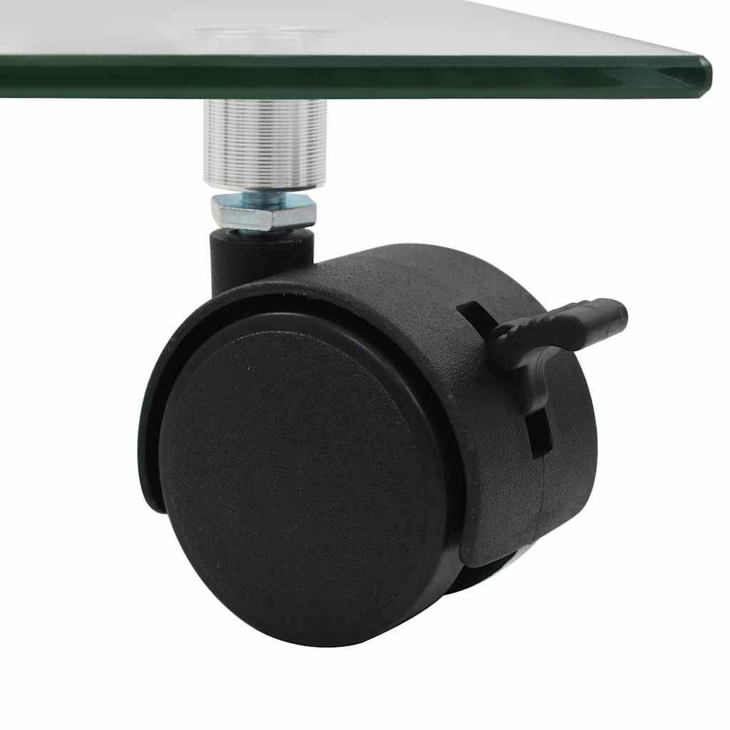 245690 vidaXL Plant Rollers 2 pcs Tempered Glass 35x35 cm Square