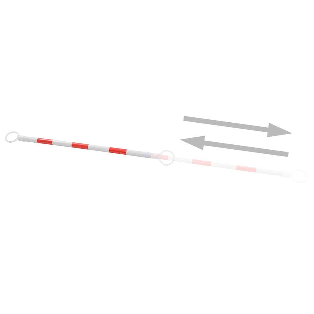 142830 vidaXL Retractable Traffic Cone Bars 2 pcs Plastic 116-197 cm