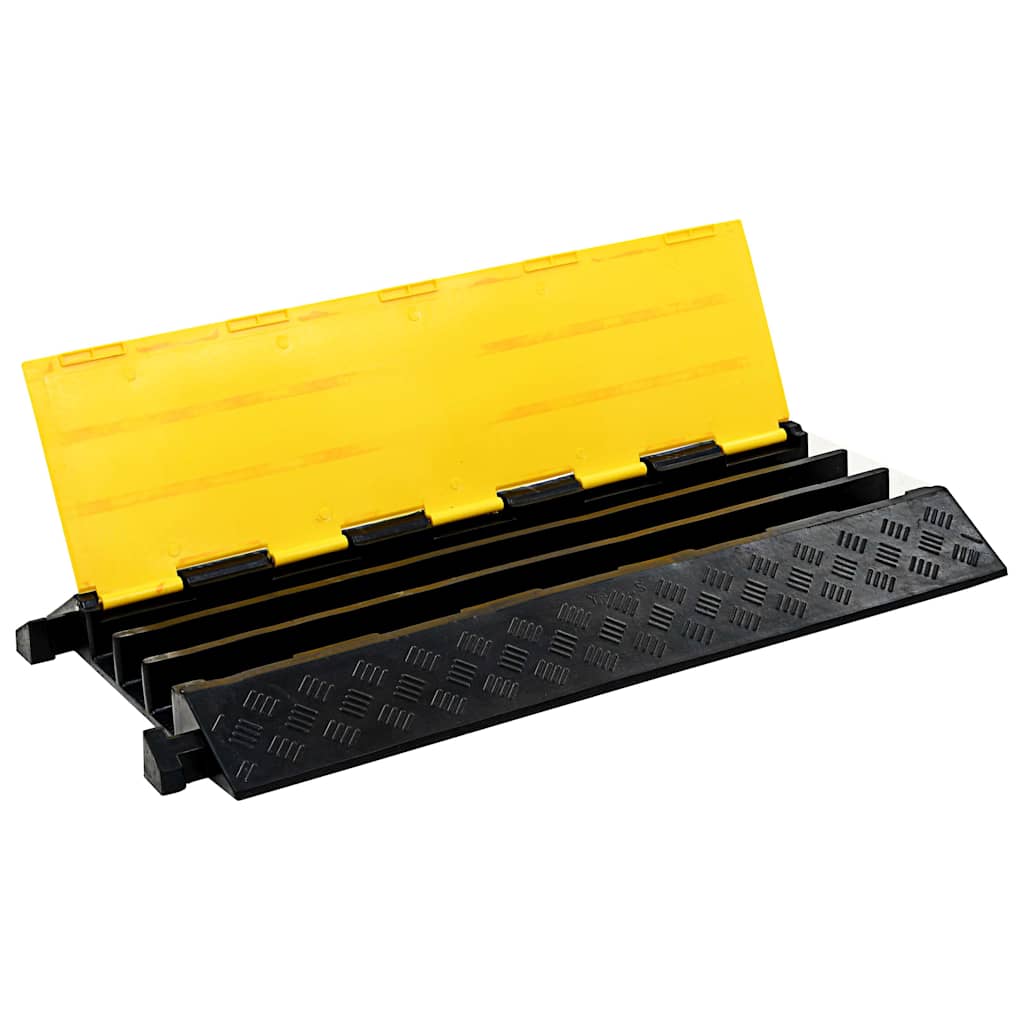 142836 vidaXL Cable Protector Ramp 3 Channels Rubber 93 cm