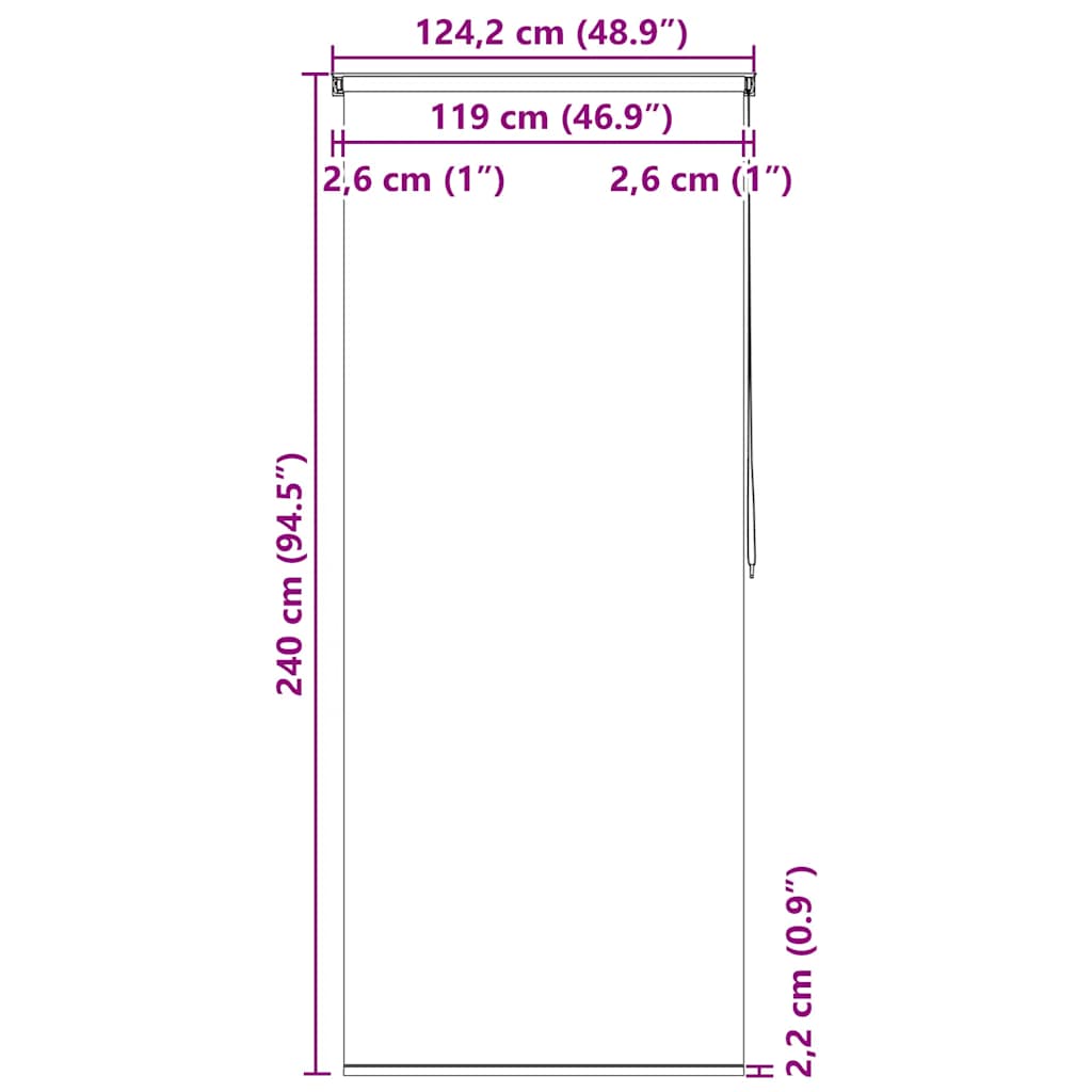 Shower Roller Blind 120x240 cm Bubble